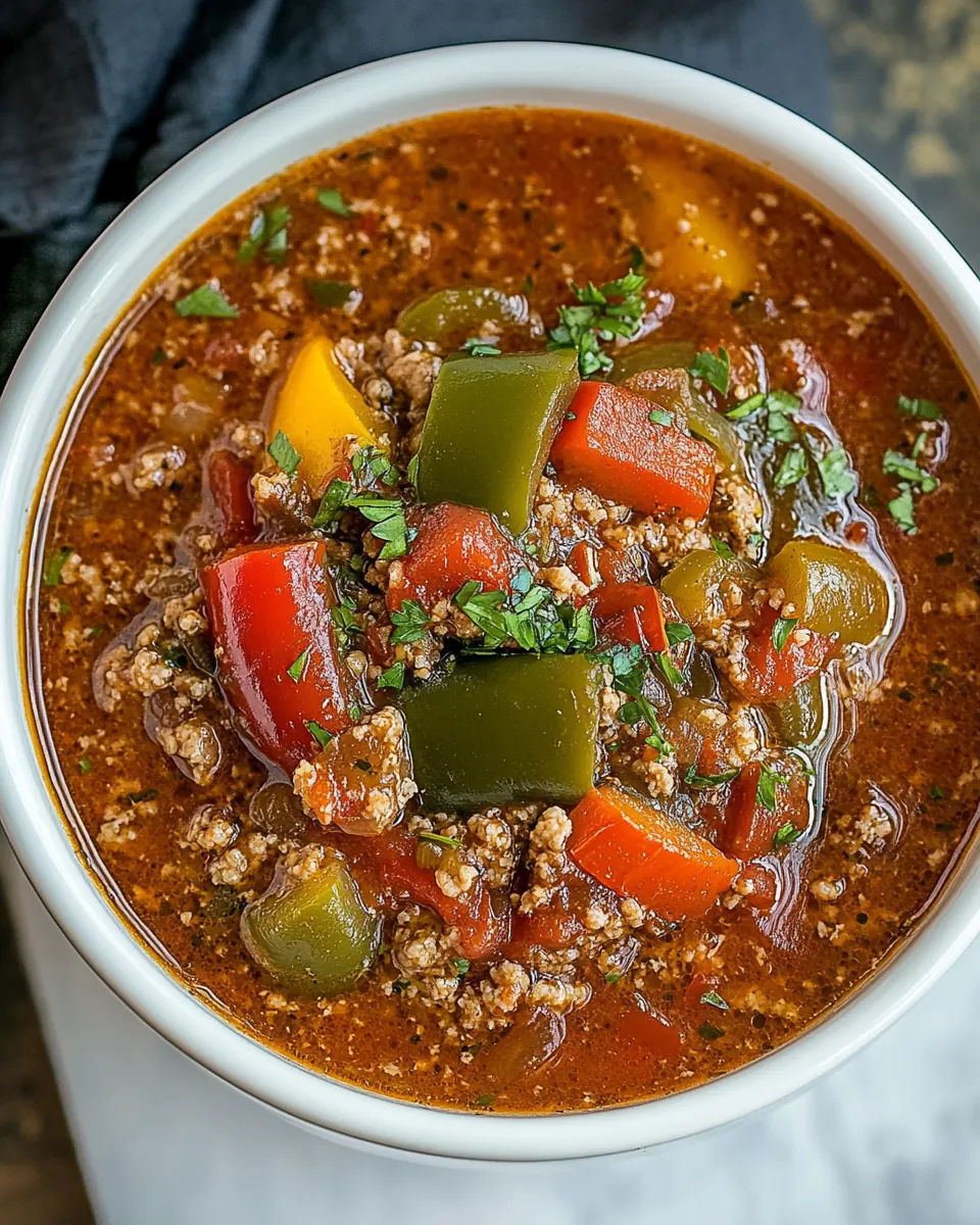 Crock Pot Stuffed Pepper Soup