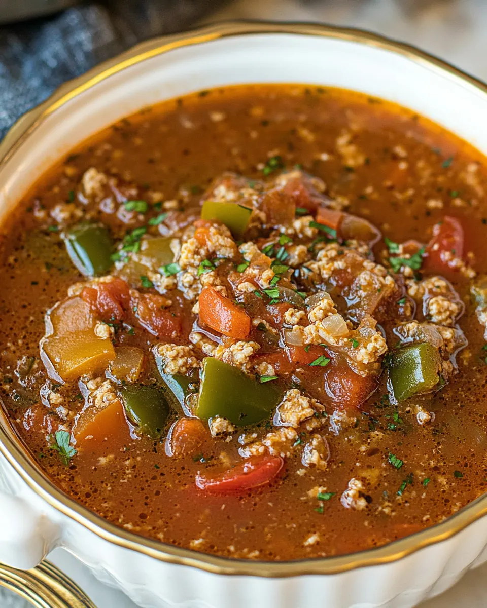 Crock Pot Stuffed Pepper Soup