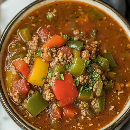 Crock Pot Stuffed Pepper Soup