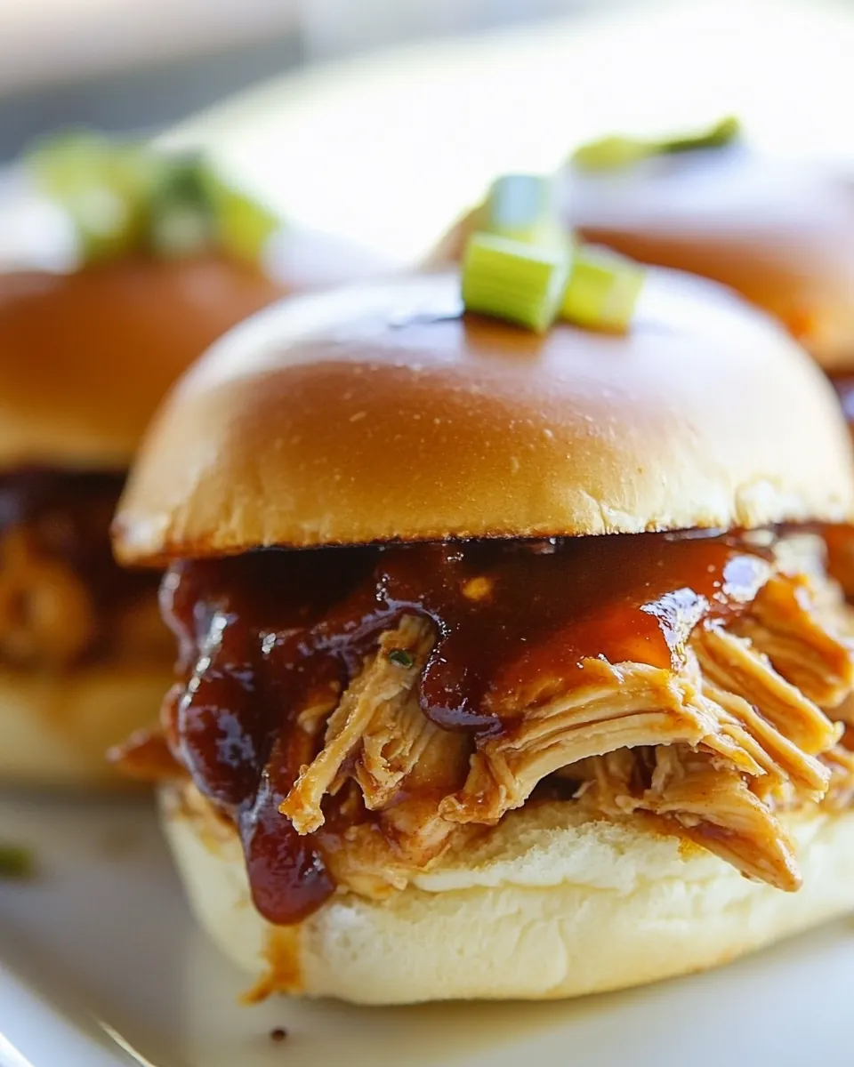 Crockpot BBQ Chicken Sliders