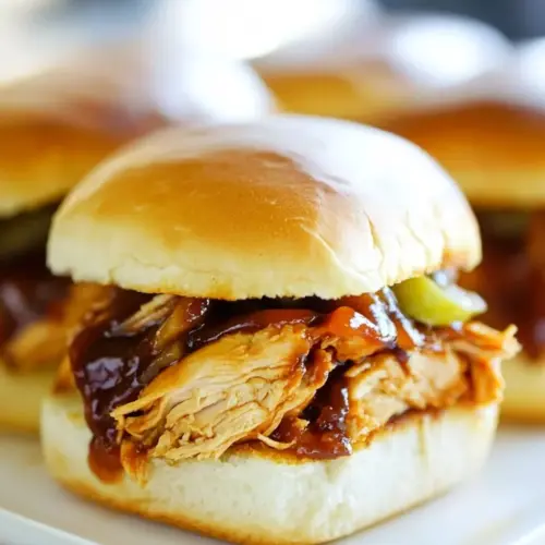 Crockpot BBQ Chicken Sliders