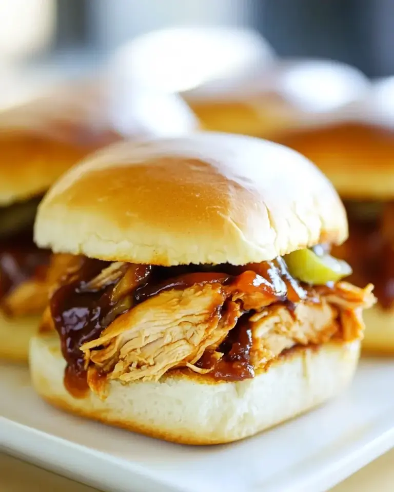 Crockpot BBQ Chicken Sliders
