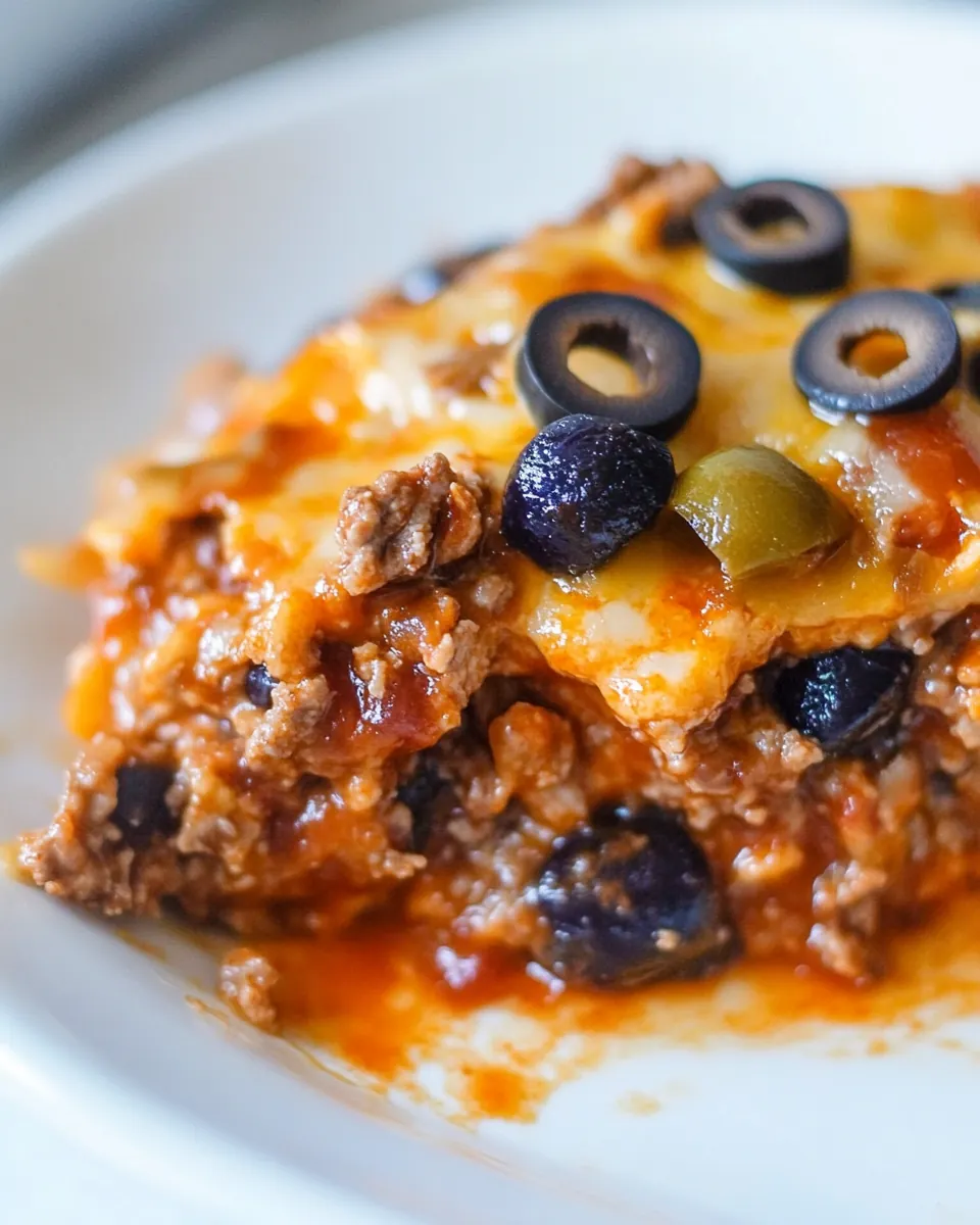 Crockpot Beef Enchilada Casserole