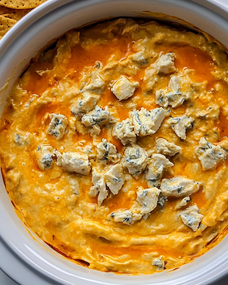 Crockpot Buffalo Chicken Dip