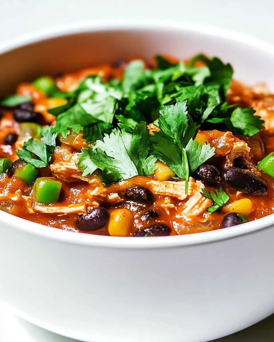 Crockpot Chicken Enchilada Casserole