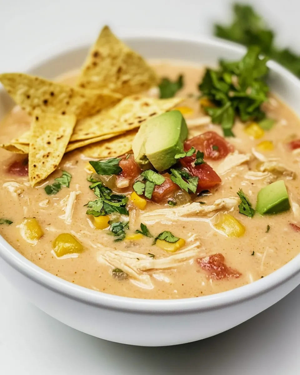 Crockpot Chicken Tortilla Soup