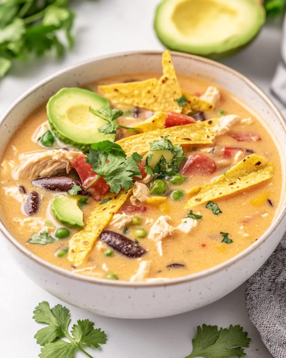 Crockpot Chicken Tortilla Soup