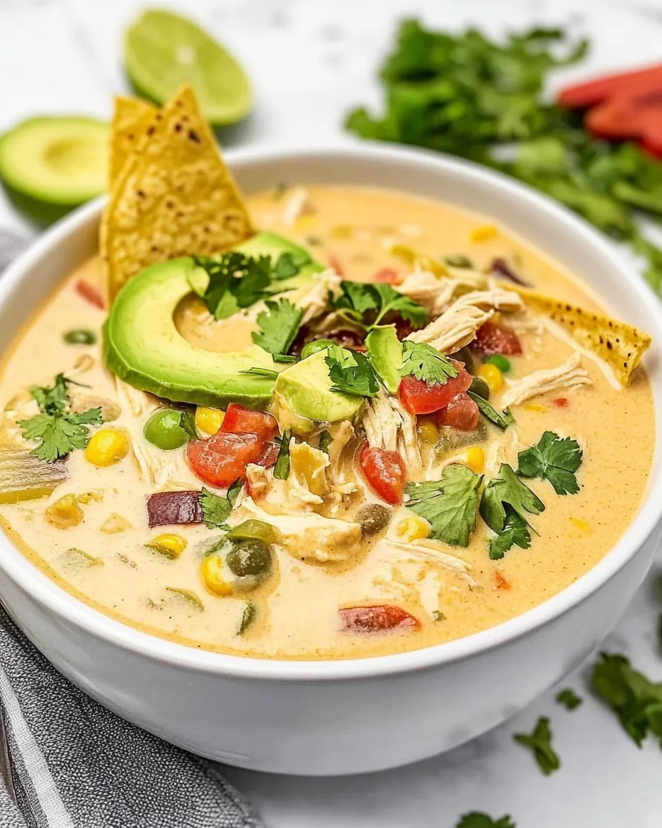 Crockpot Chicken Tortilla Soup
