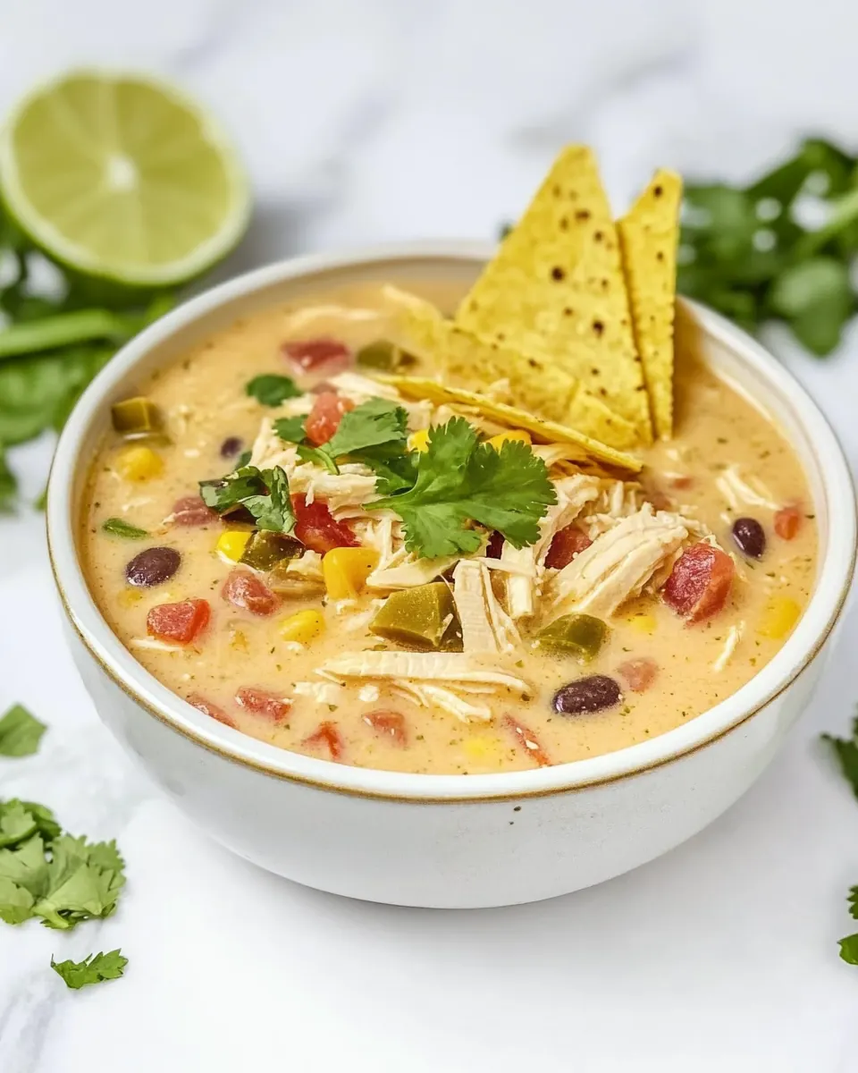 Crockpot Chicken Tortilla Soup