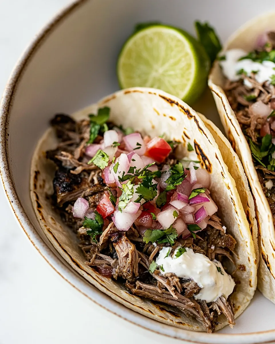 Crockpot Shredded Beef Tacos