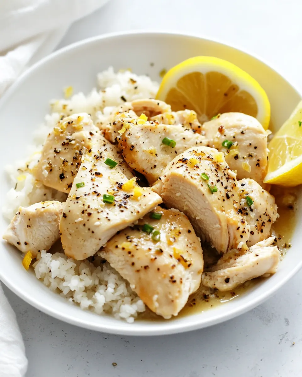 Crockpot Skinny Lemon Chicken