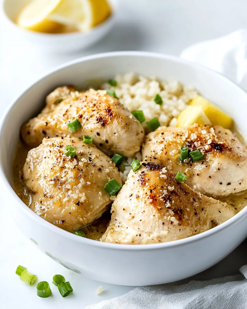 Crockpot Skinny Lemon Chicken