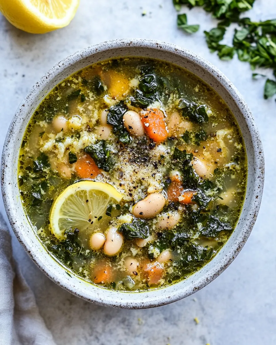 Crockpot Tuscan White Bean and Lemon Soup