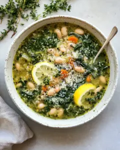 Crockpot Tuscan White Bean and Lemon Soup