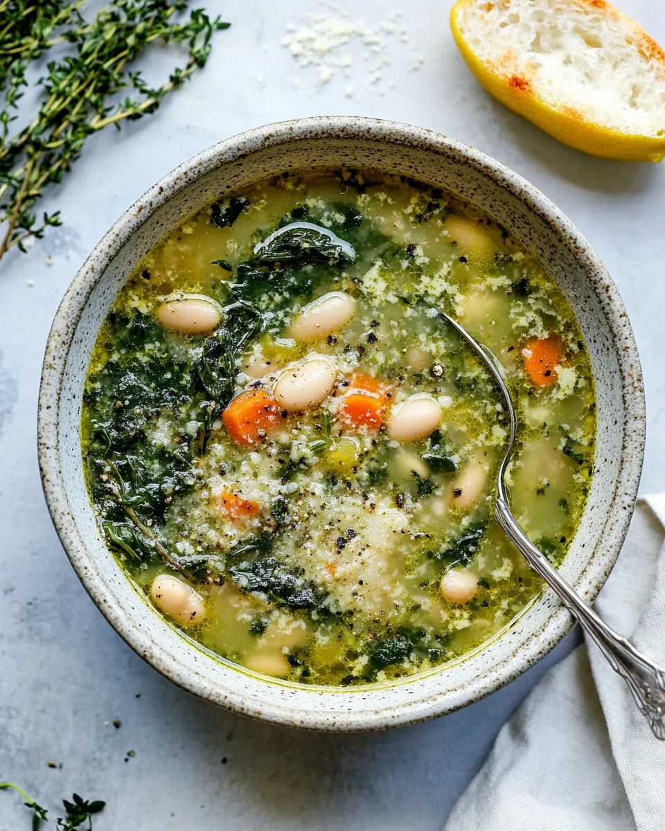 Crockpot Tuscan White Bean and Lemon Soup