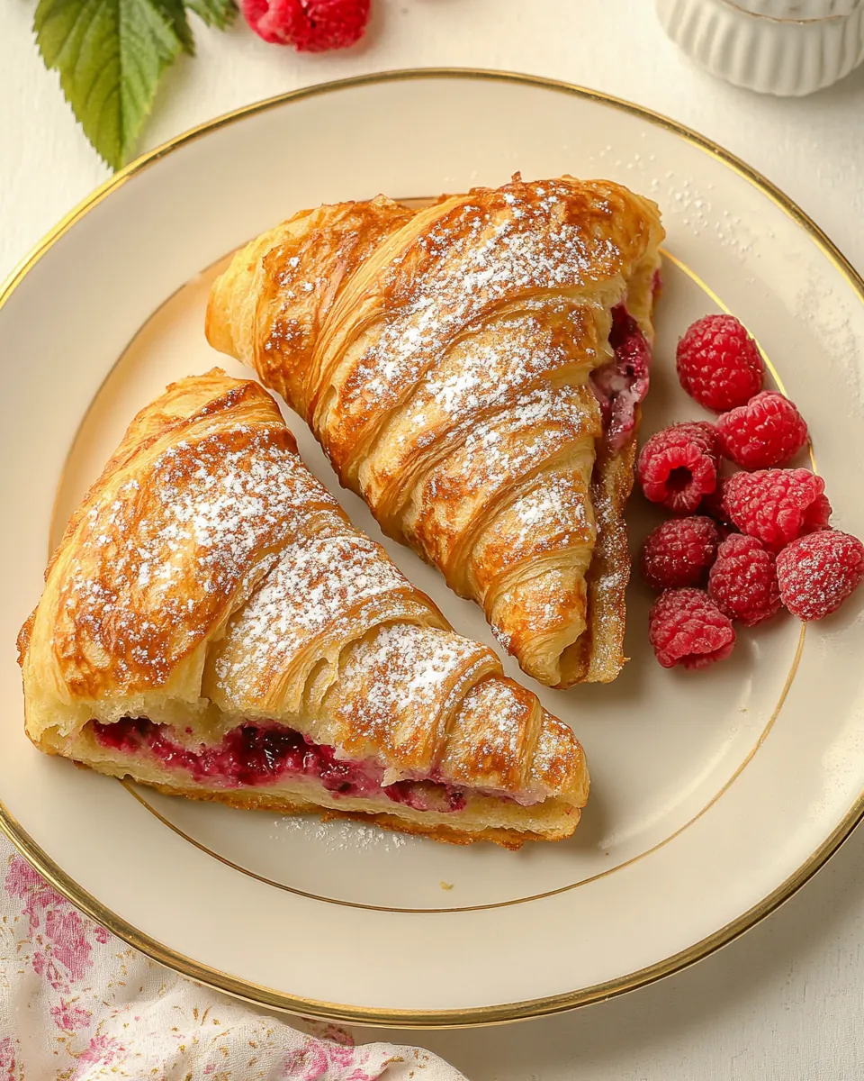 Croissant French Toast with Raspberries