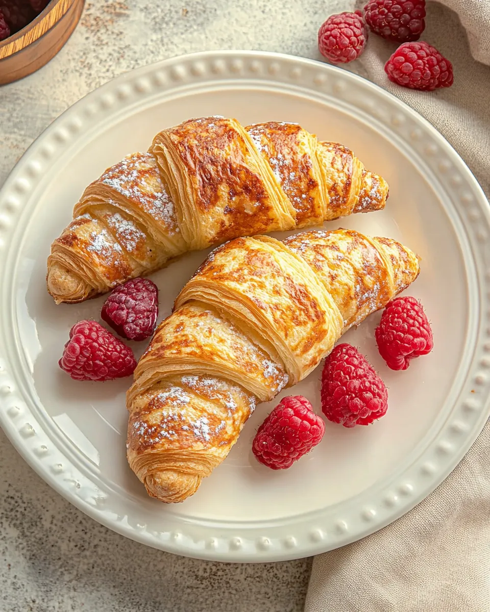 Croissant French Toast with Raspberries