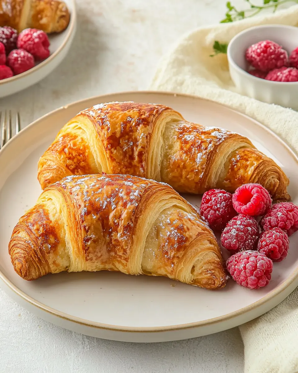 Croissant French Toast with Raspberries