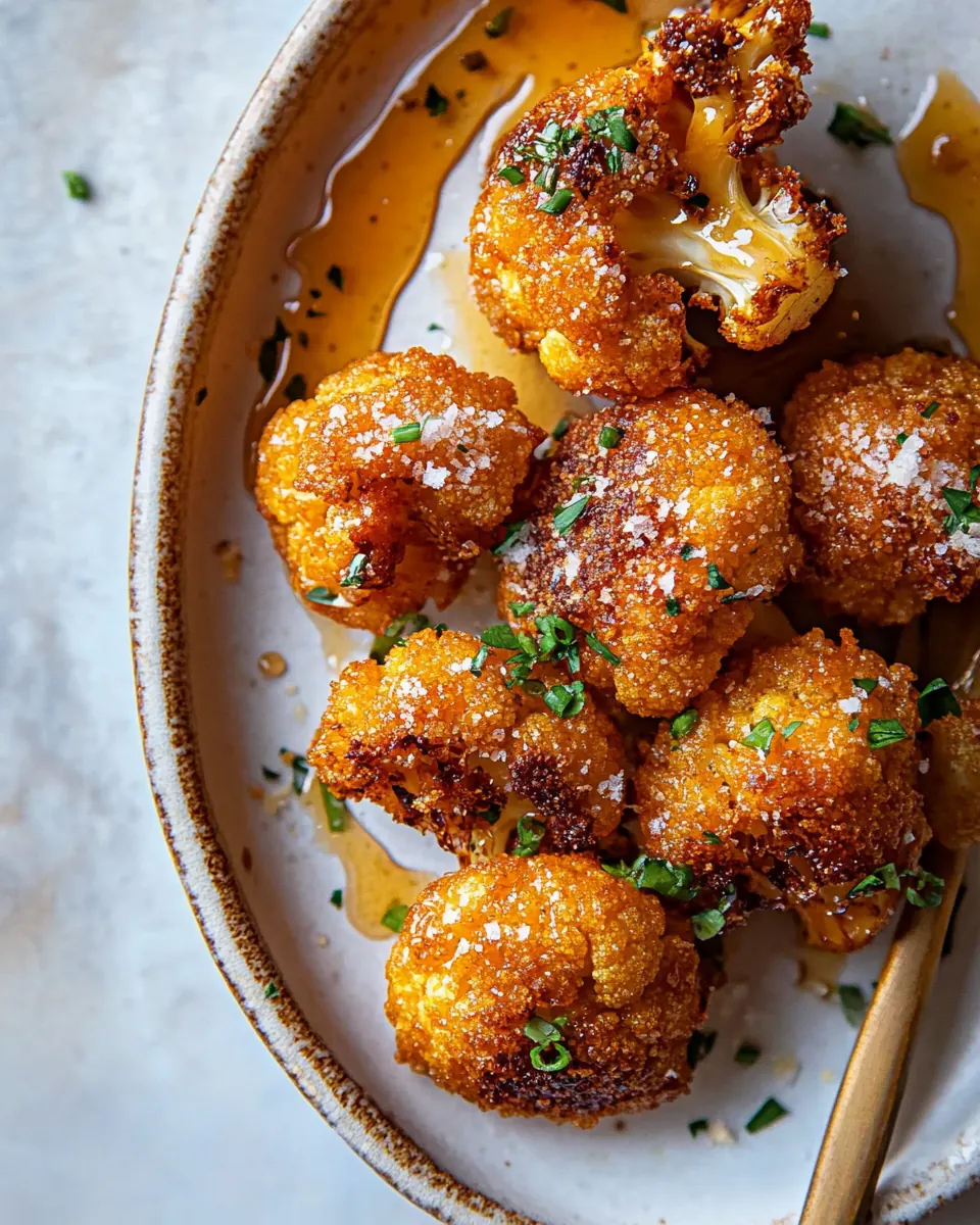 Crunchy Baked Hot Honey Cauliflower