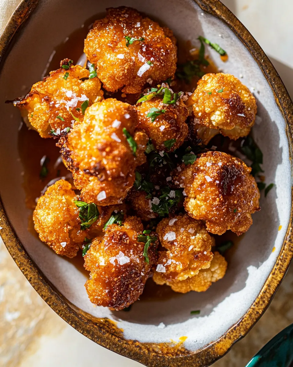 Crunchy Baked Hot Honey Cauliflower