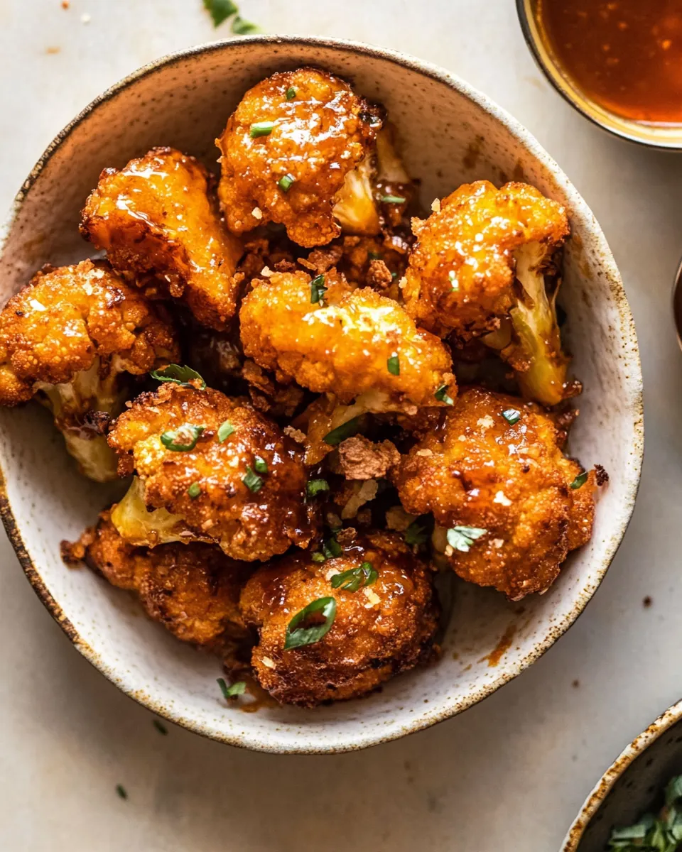 Crunchy Baked Hot Honey Cauliflower