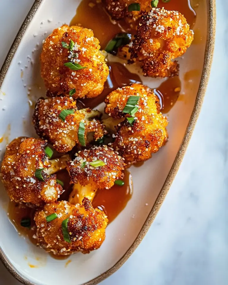 Crunchy Baked Hot Honey Cauliflower