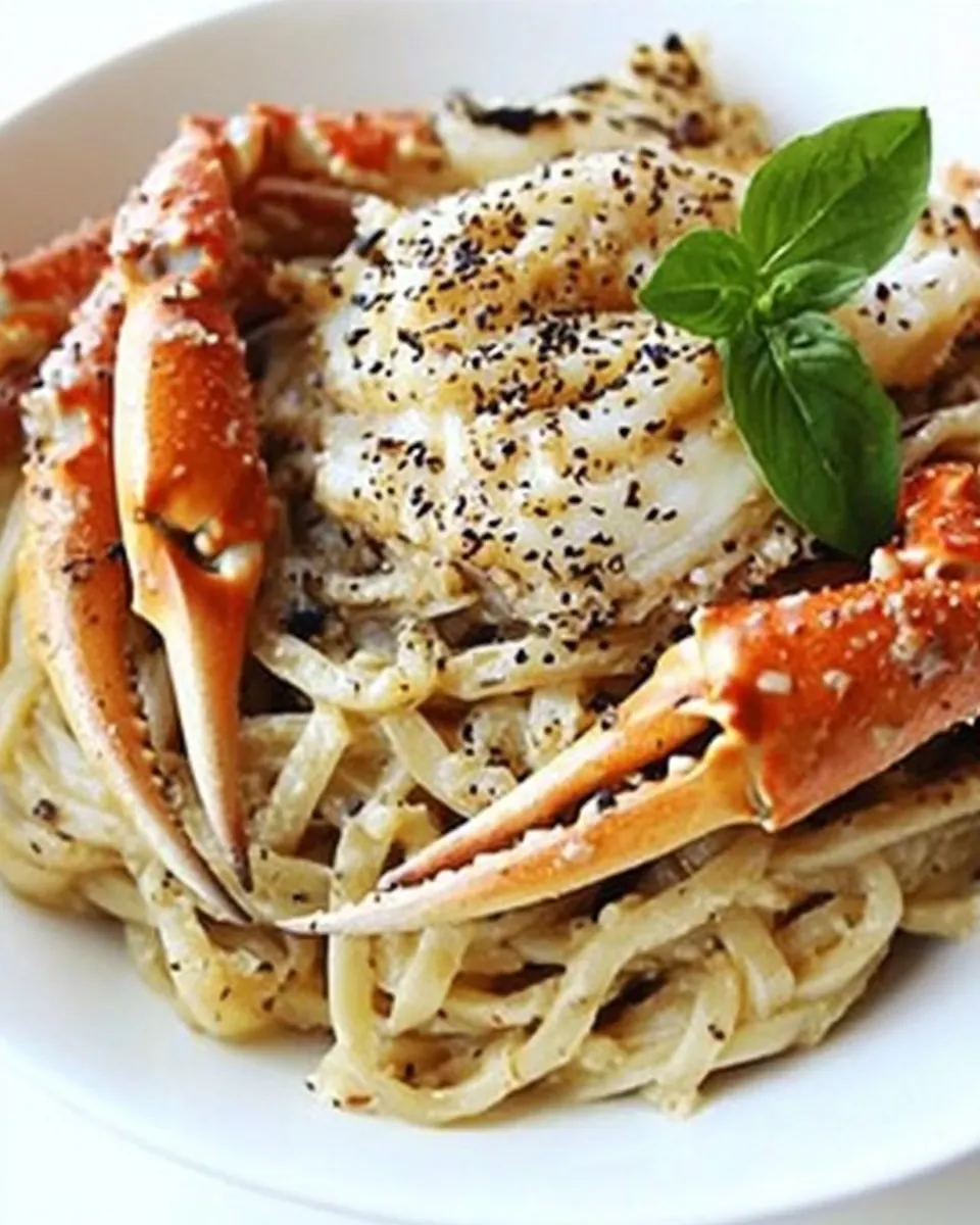 Crustacean Garlic Noodles and Roasted Crab