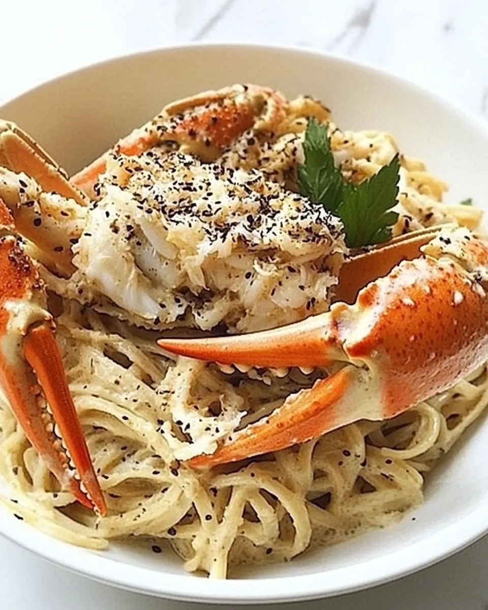 Crustacean Garlic Noodles and Roasted Crab