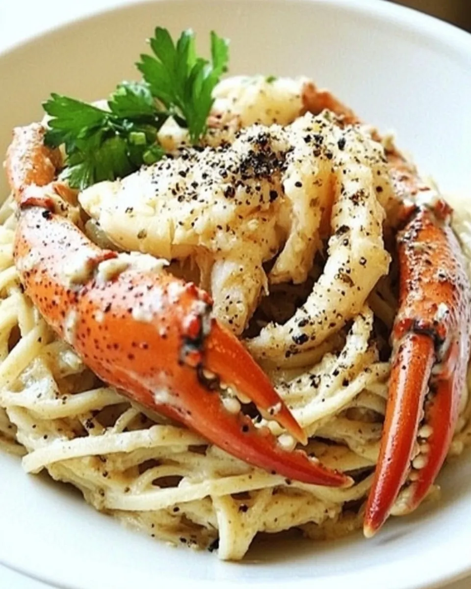 Crustacean Garlic Noodles and Roasted Crab