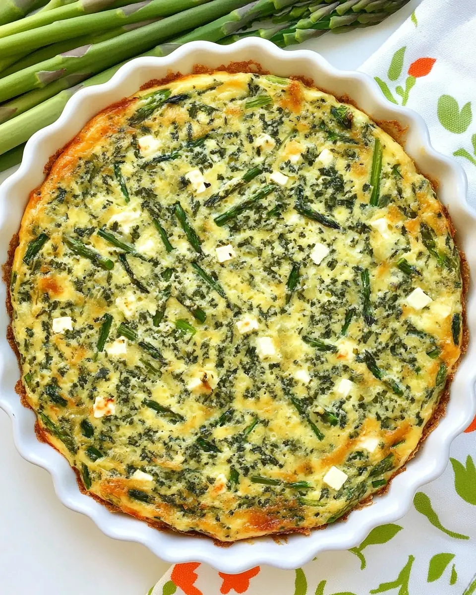 Crustless Quiche with Feta and Asparagus