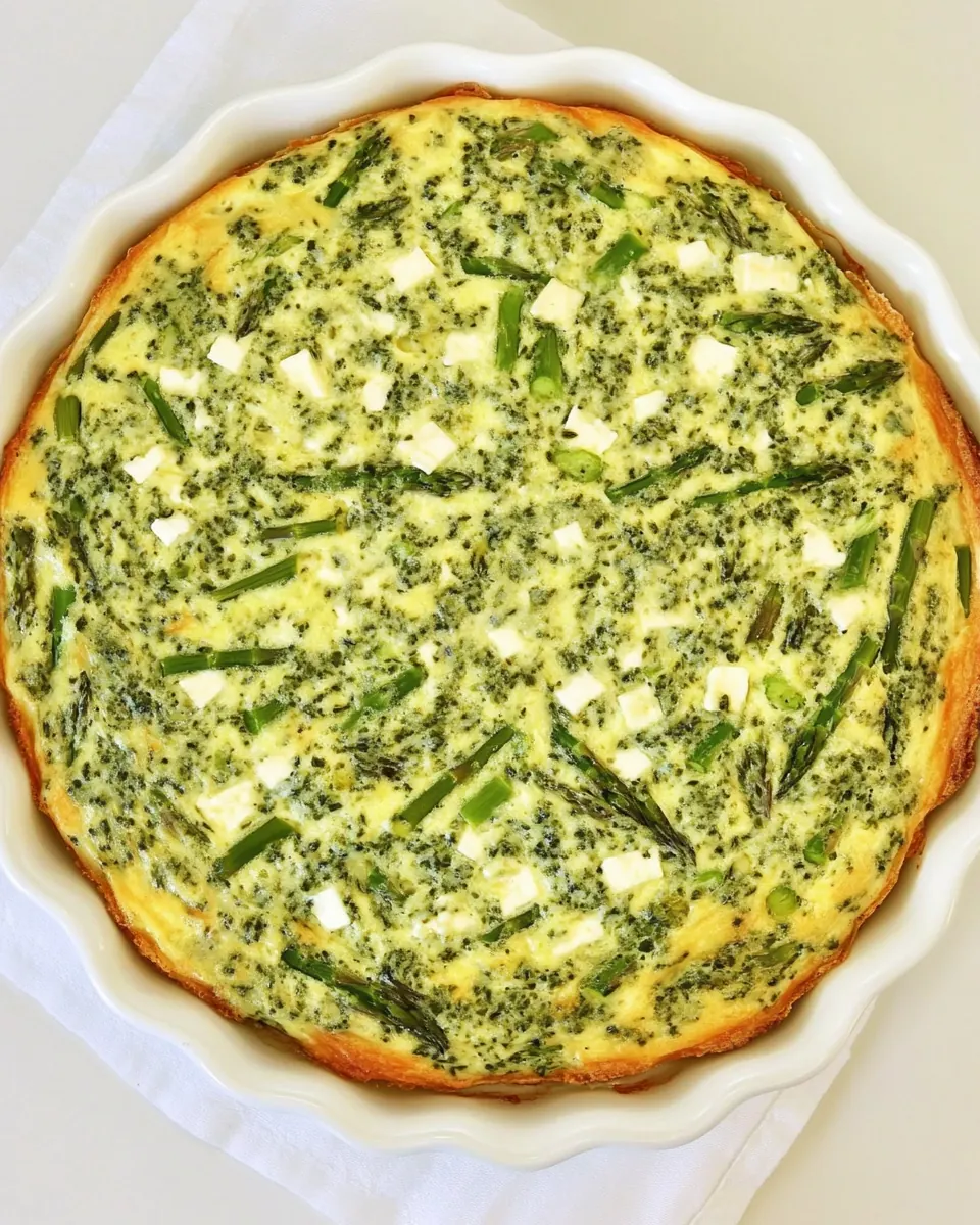 Crustless Quiche with Feta and Asparagus