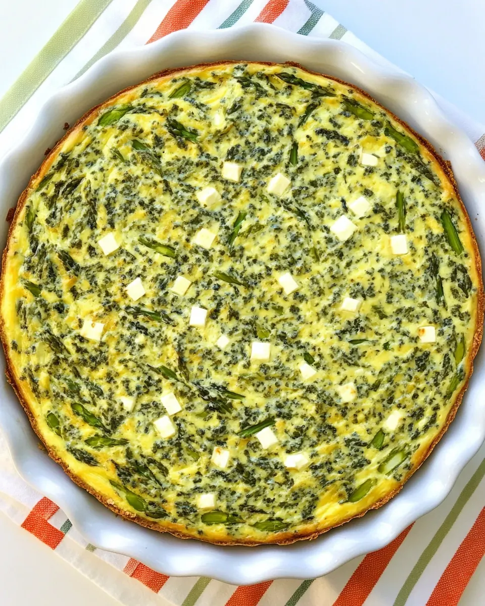 Crustless Quiche with Feta and Asparagus