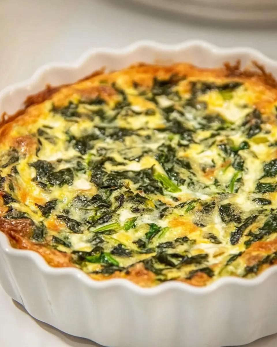 Crustless Spinach Quiche