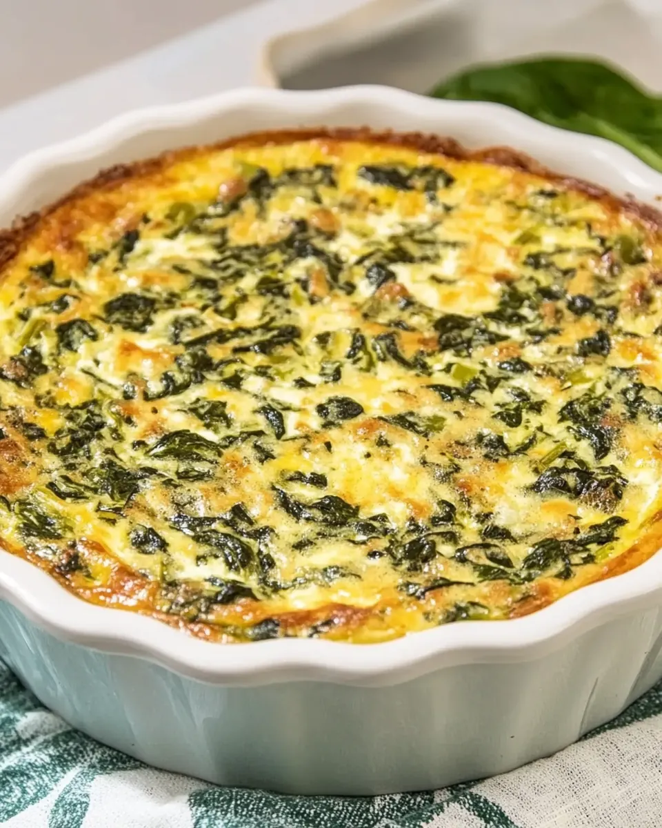Crustless Spinach Quiche