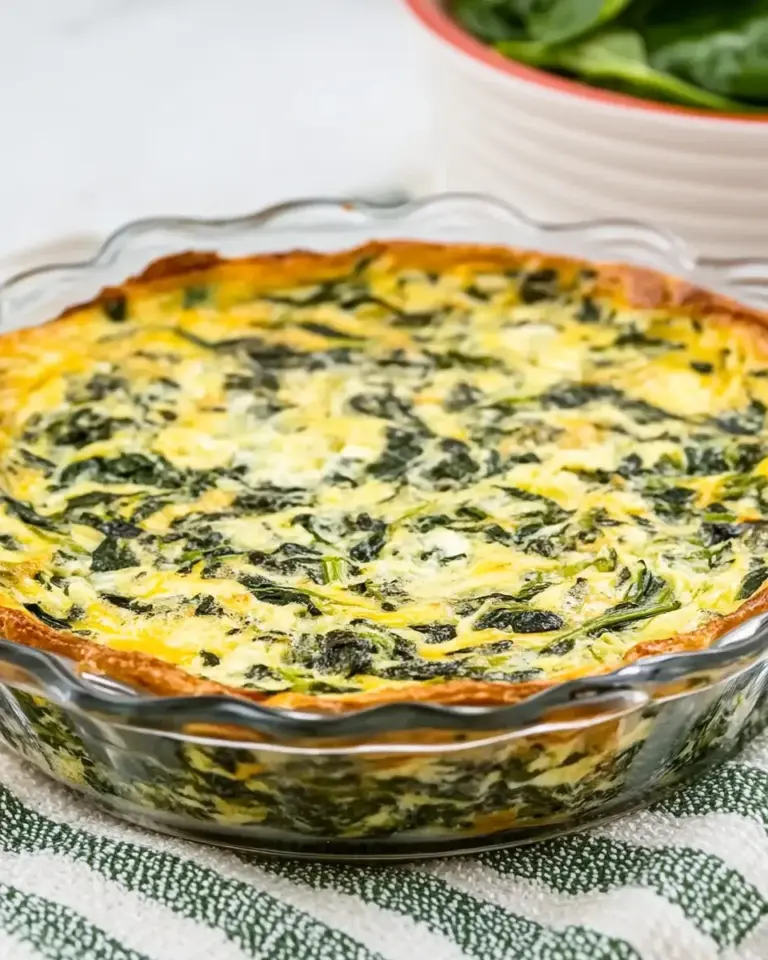 Crustless Spinach Quiche
