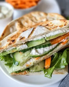 Cucumber Avocado Vegetarian Pita Sandwich