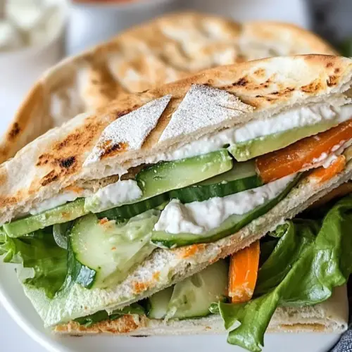 Cucumber Avocado Vegetarian Pita Sandwich