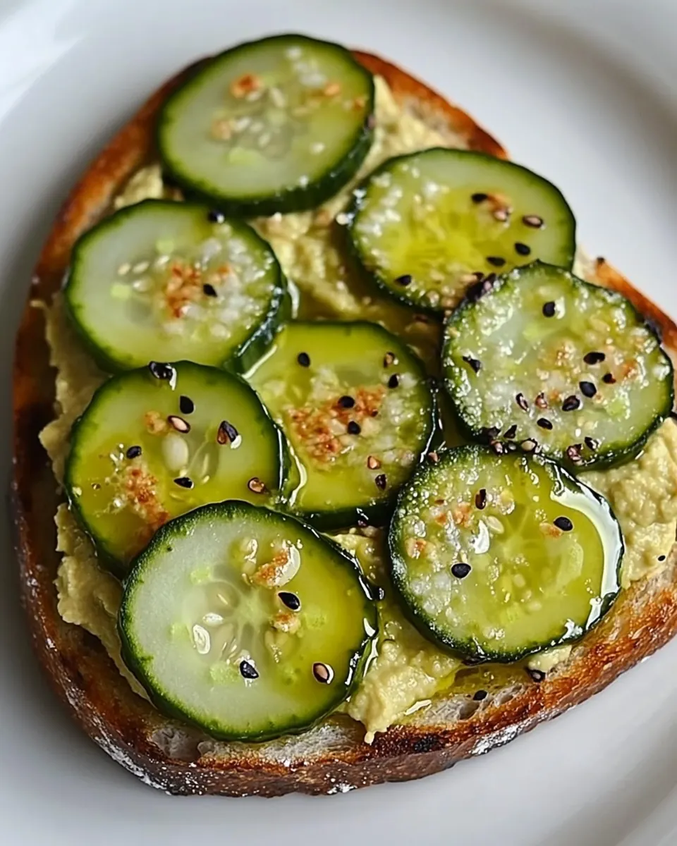 Cucumber Hummus Avocado Toast