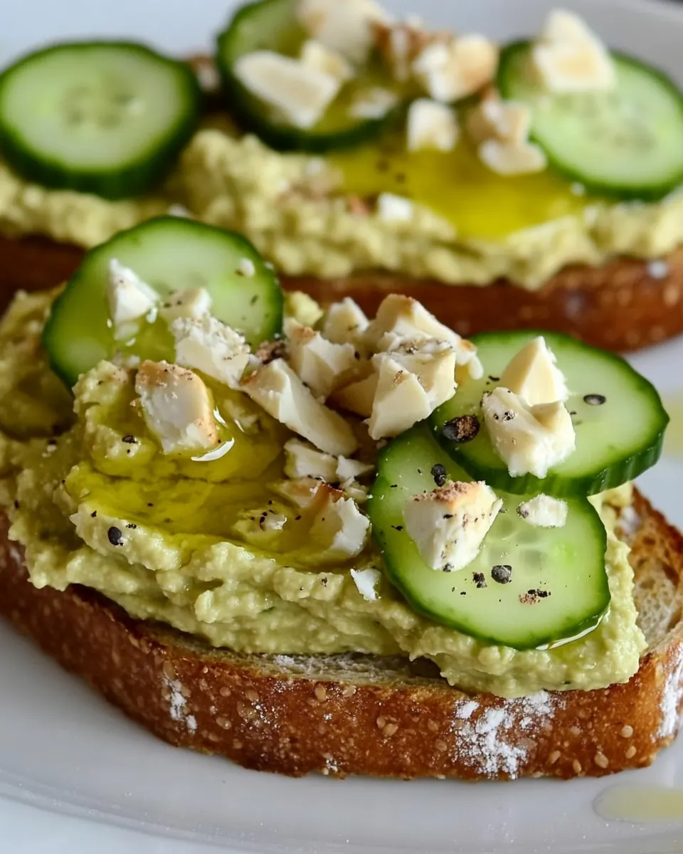 Cucumber Hummus Avocado Toast