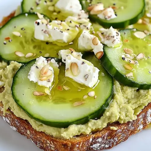 Cucumber Hummus Avocado Toast