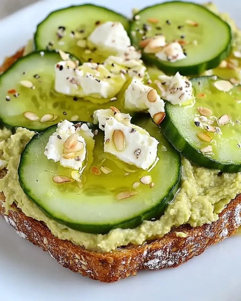 Cucumber Hummus Avocado Toast