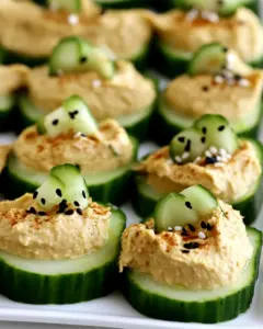 Cucumber Hummus Bites