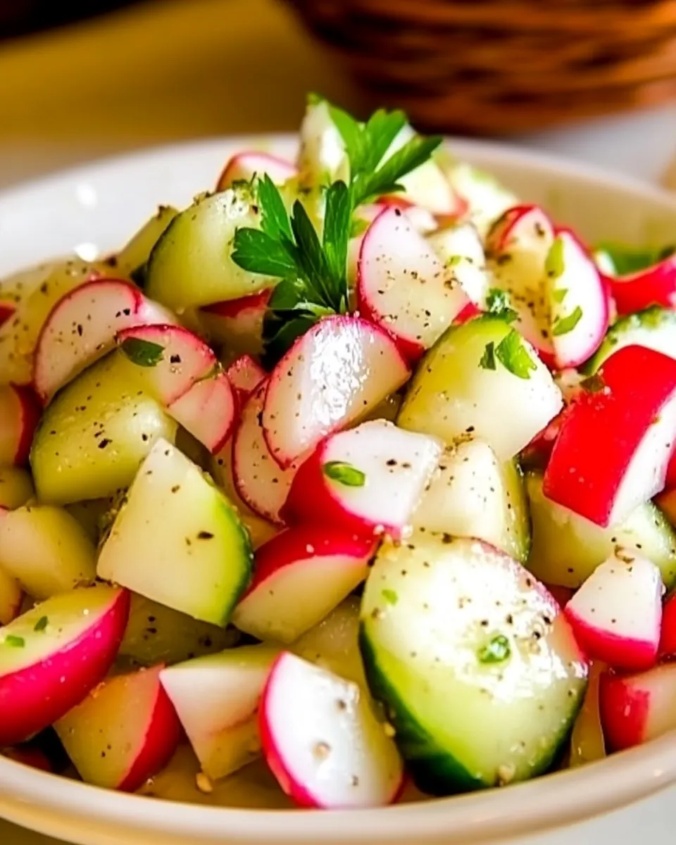 Cucumber Radish Tomato Salad