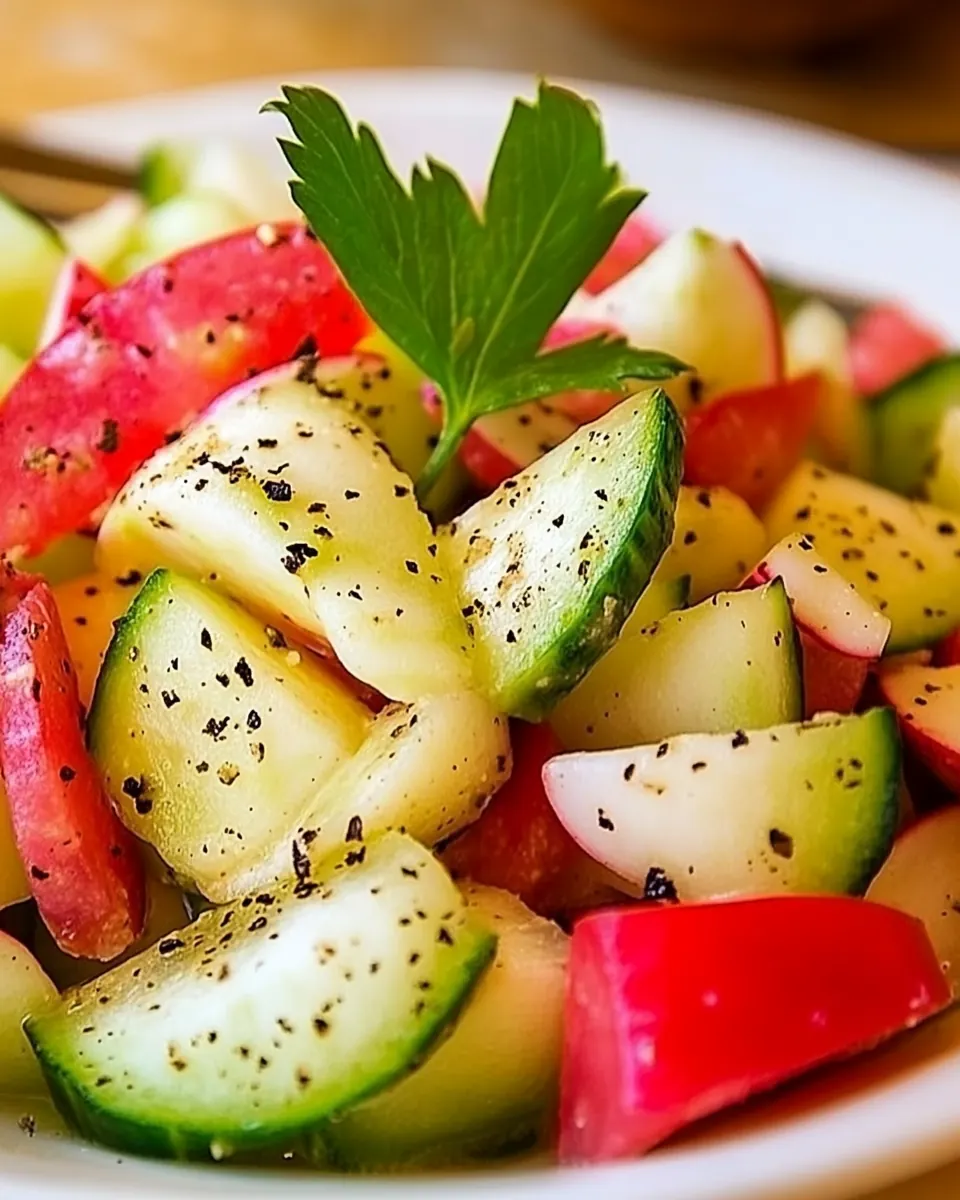 Cucumber Radish Tomato Salad