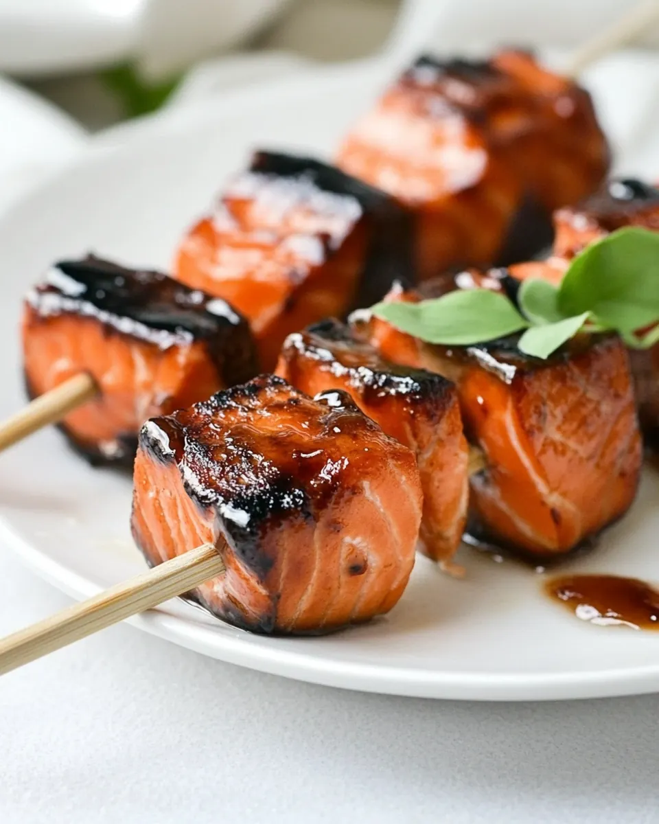 Cured Brown Sugar Salmon Skewers