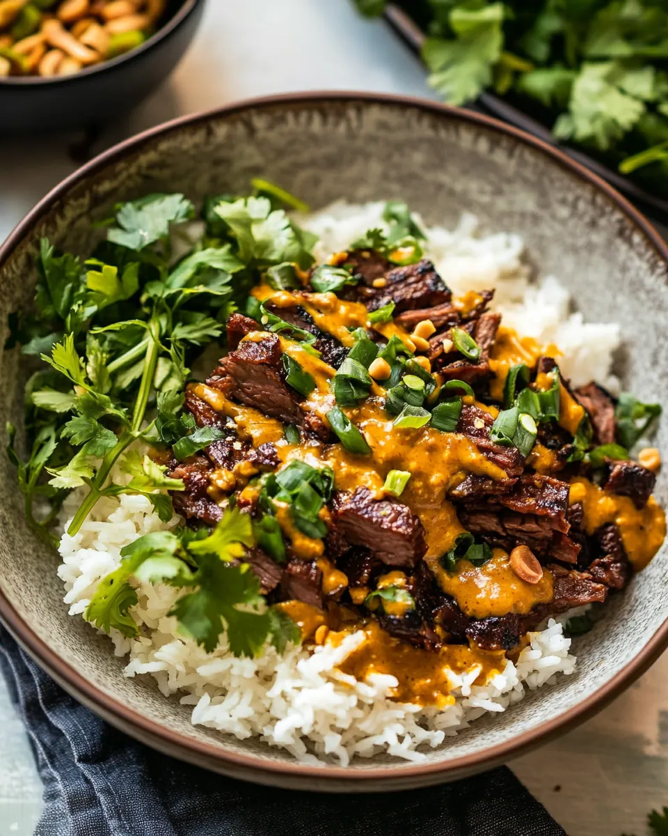 Curried Thai Beef with Peanut Sauce