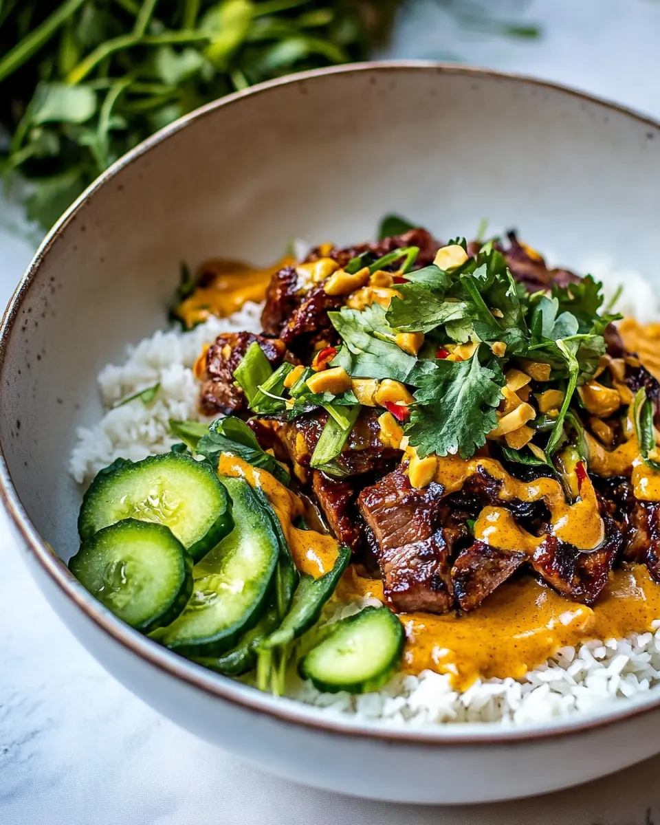 Curried Thai Beef with Peanut Sauce