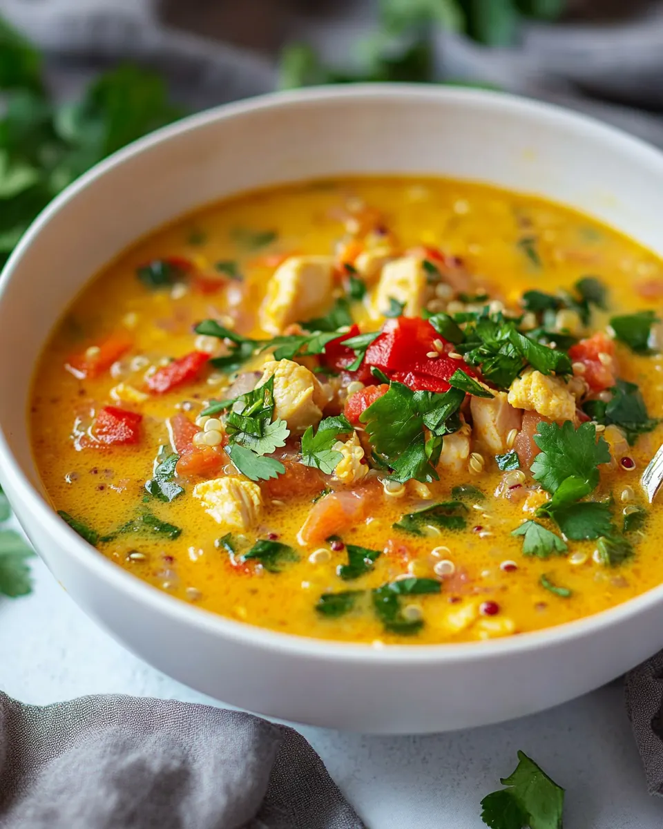 Curry Chicken and Quinoa Soup