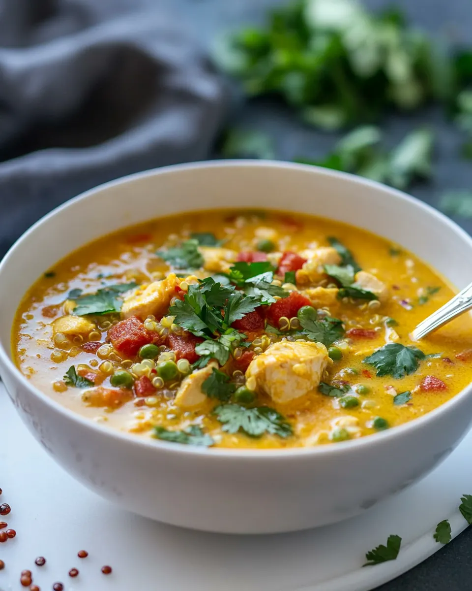 Curry Chicken and Quinoa Soup