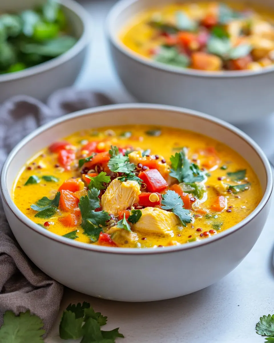 Curry Chicken and Quinoa Soup